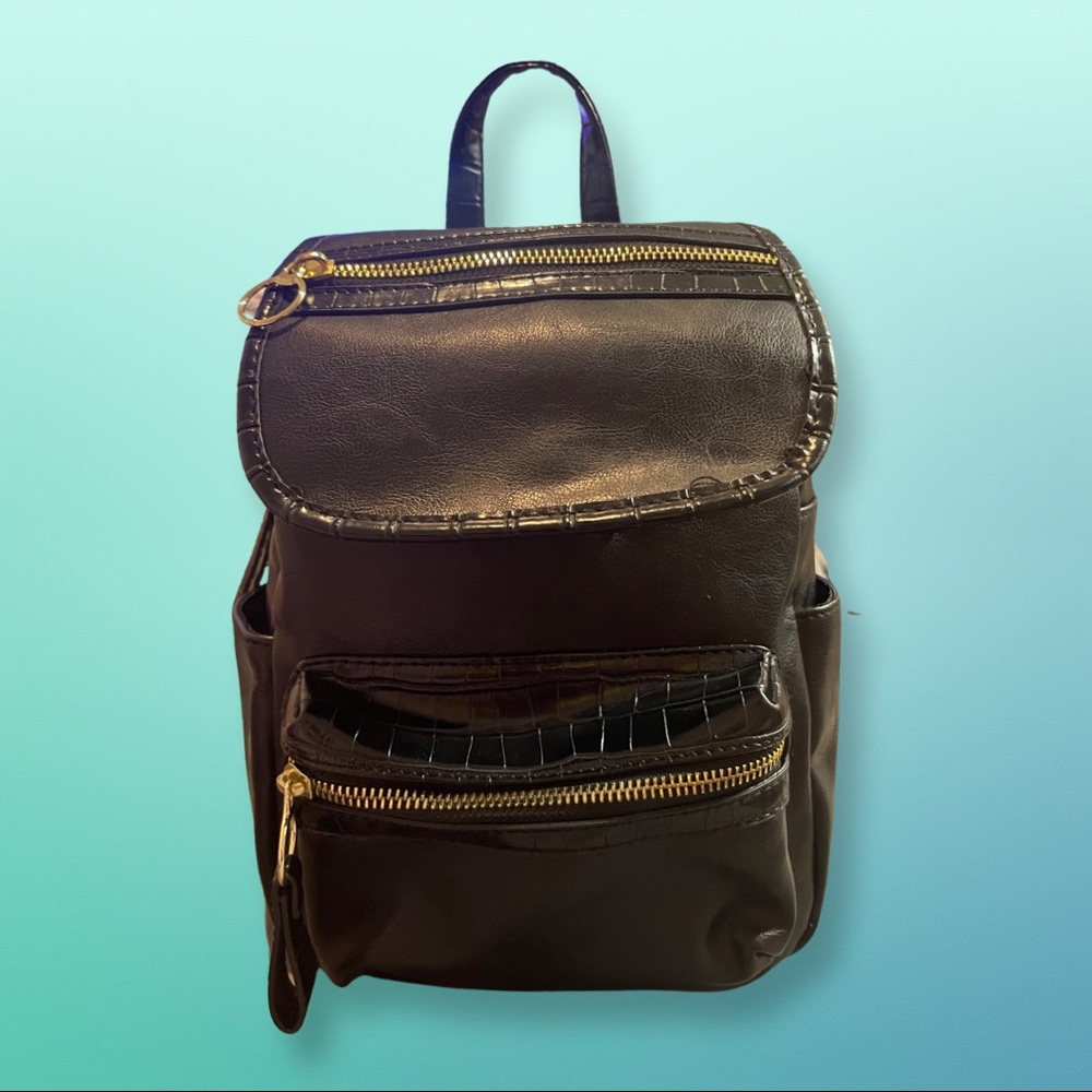 Black Multi Pocket Backpack